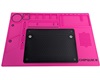 ESD Silicone Soldering Mat - Black with Pink Base